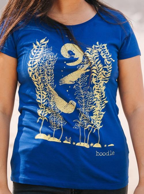 Boodle Otter And Kelp Womens Organic T-shirt