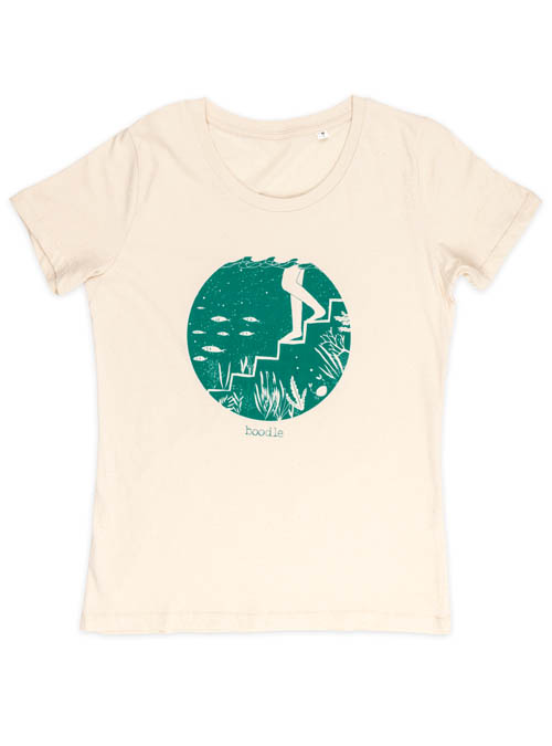 boodle Steps wild swimming womens organic T-shirt