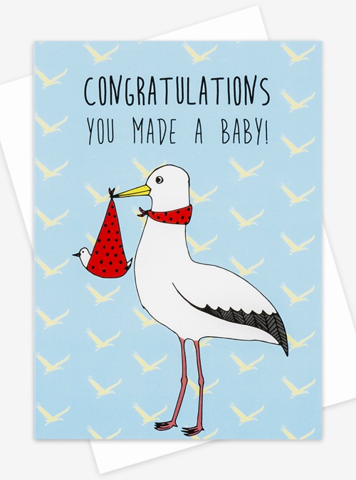 Boodle You Made A Baby Card