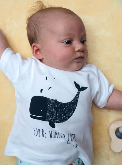 Boodle Whale Baby Outfit. Nautical Organic Leggings And T-shirt Set