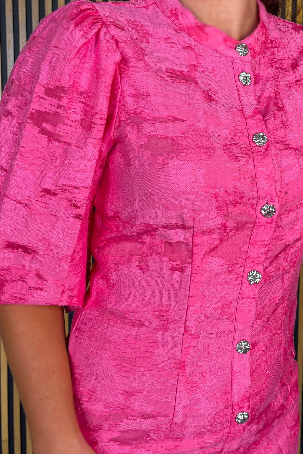 Born Agga Sangria Sunset Jacquard Dress