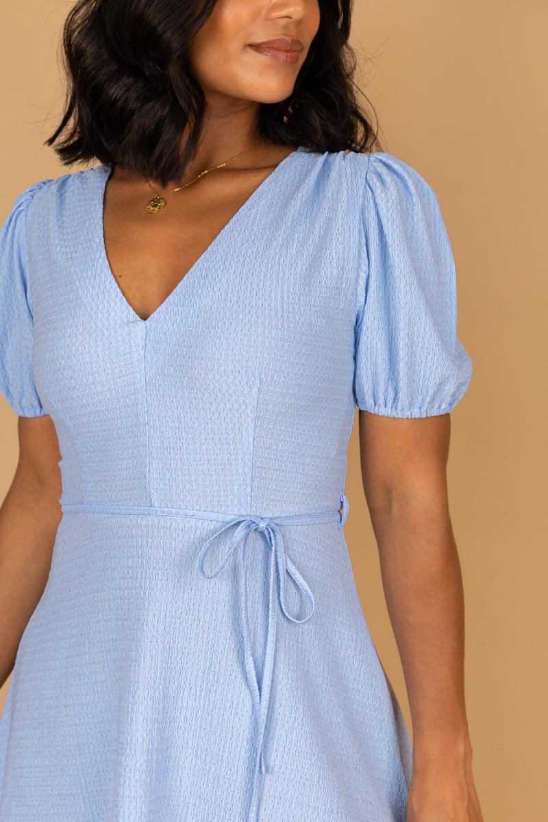 Born Alisa Pale Blue Skater Dress