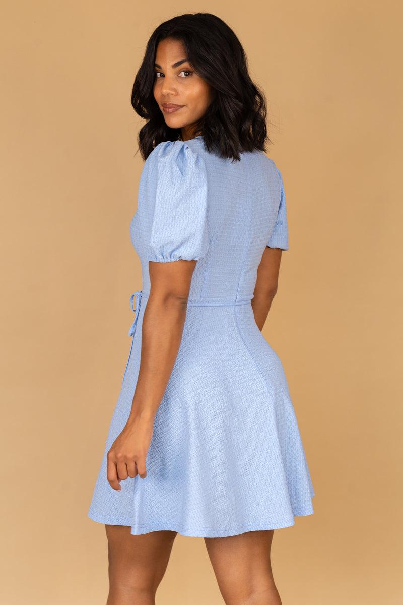 Born Alisa Pale Blue Skater Dress