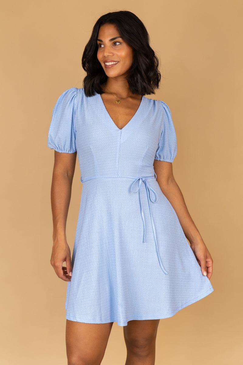 born Alisa Pale Blue Skater Dress