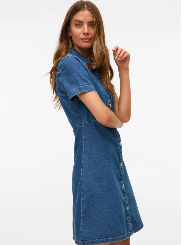 Born Amanda Medium Blue Denim Dress