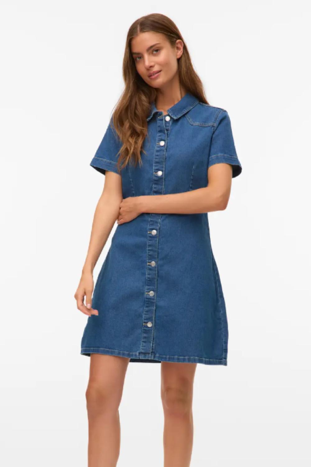 born Amanda Medium Blue Denim Dress