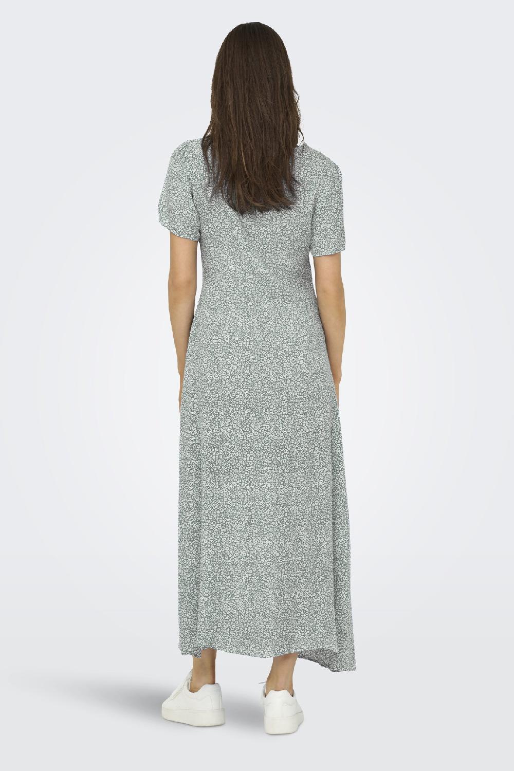 Born Ancona V-Neck Lily Pad Green Floral Dress
