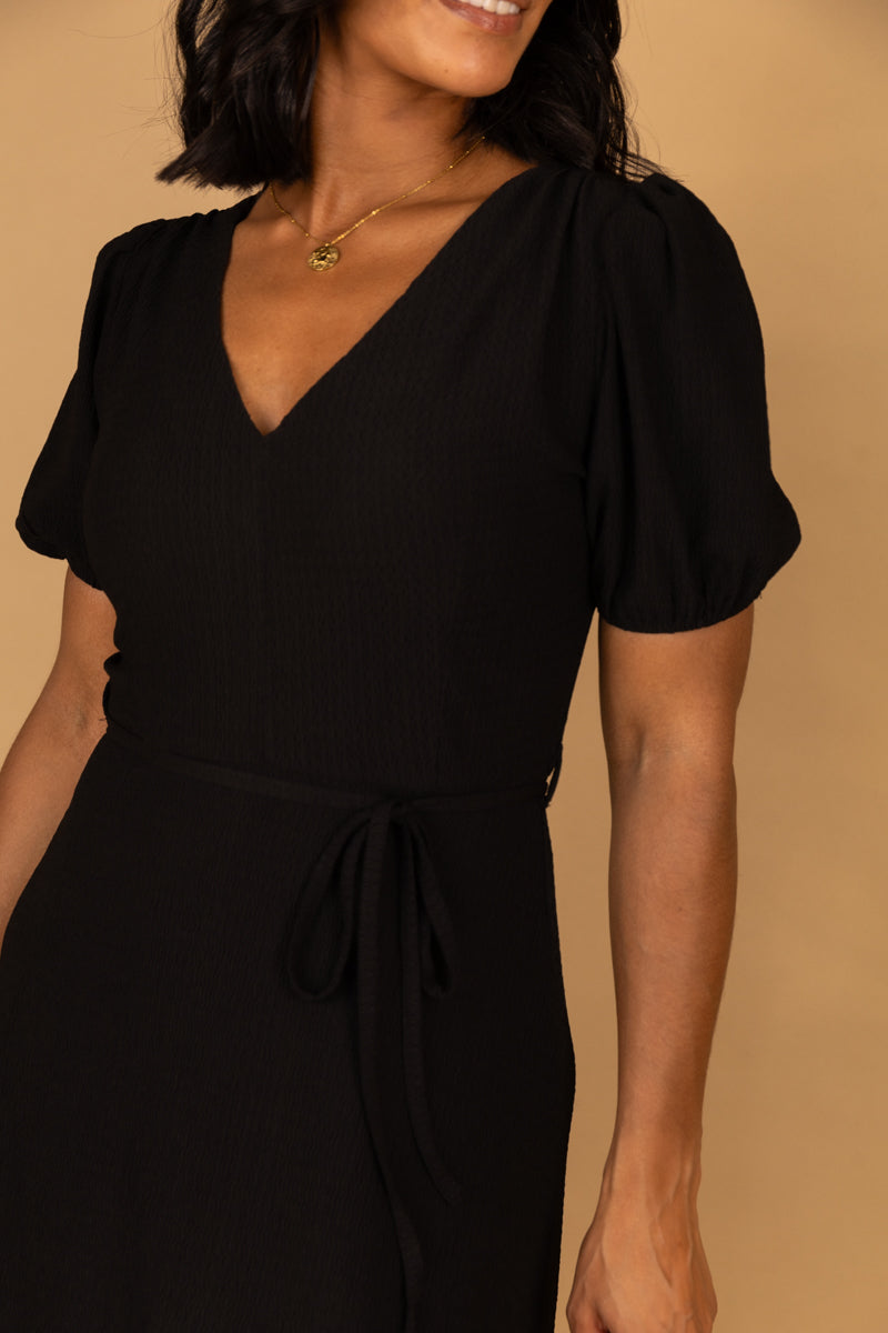 Born Black Roxy Midi Dress
