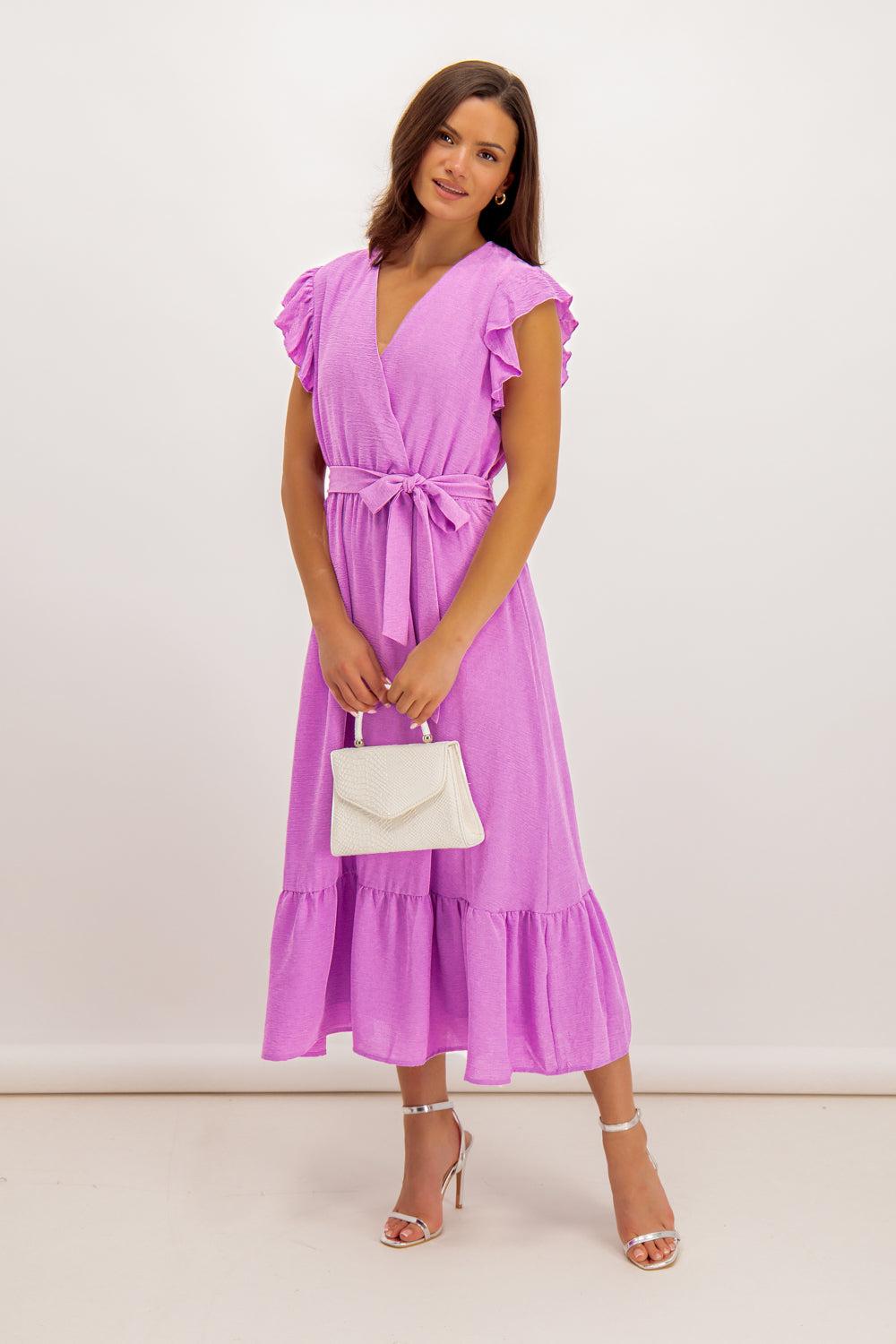 born Blair Lilac Tie Dress