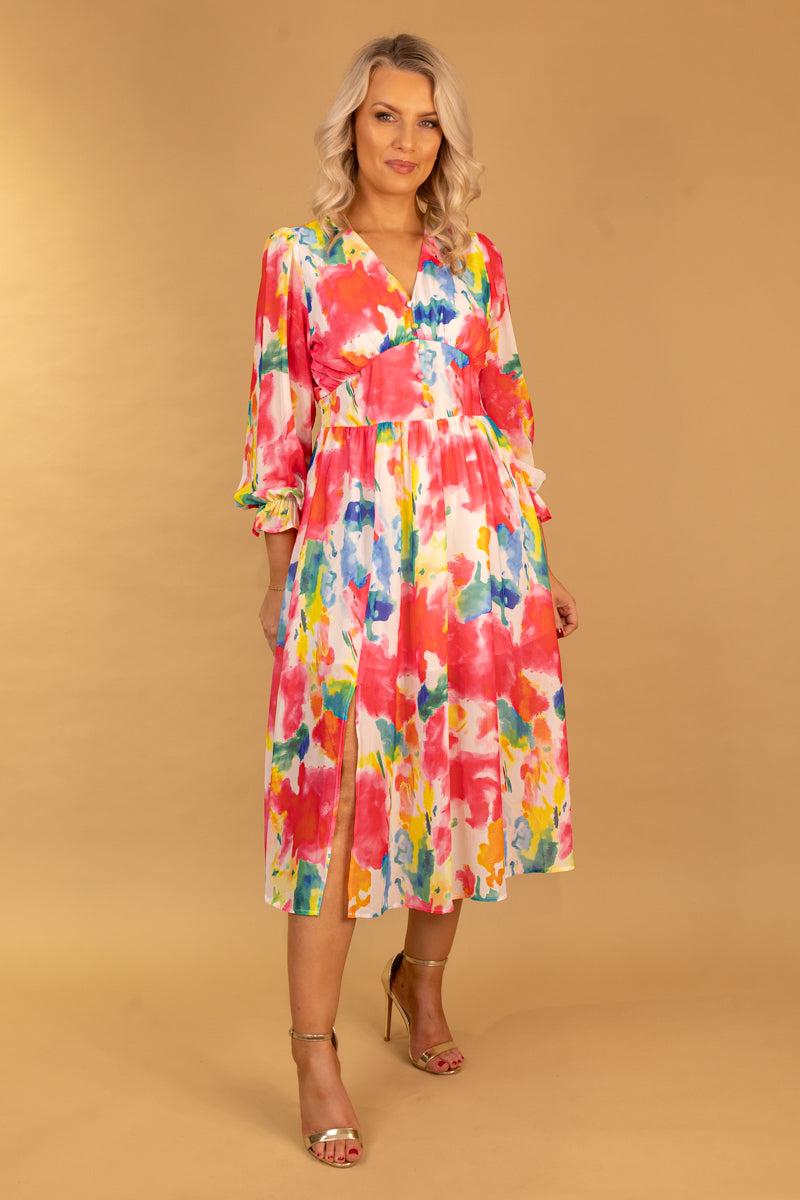 Born Dee Multi Colour Midi Dress