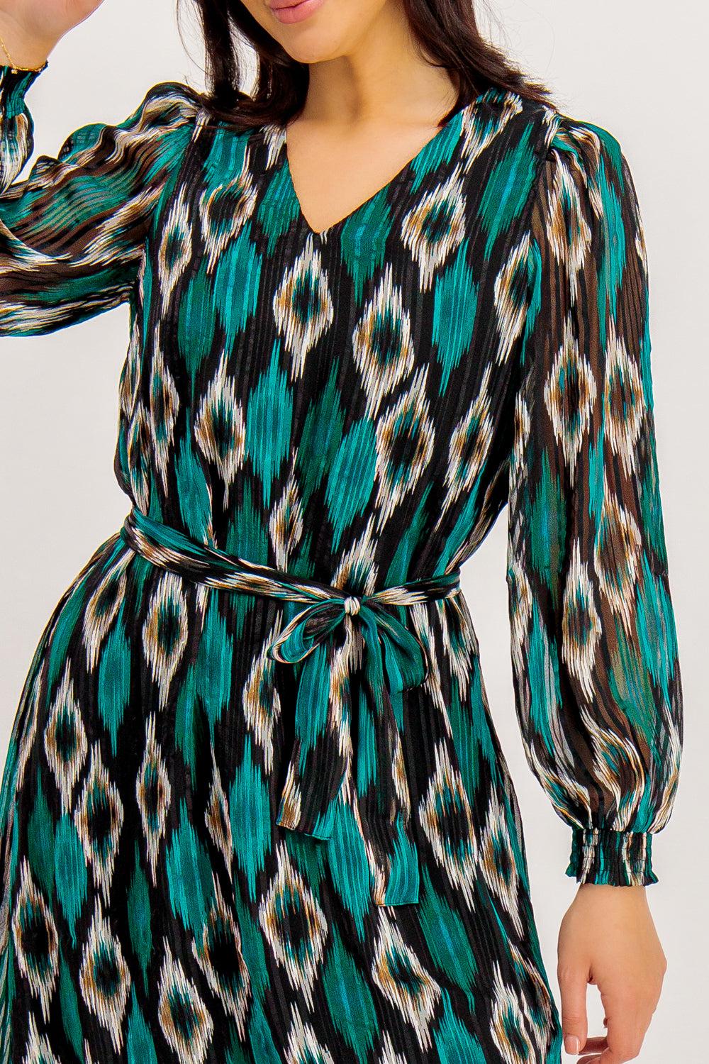 Born Edna V-Neck Belted Dress