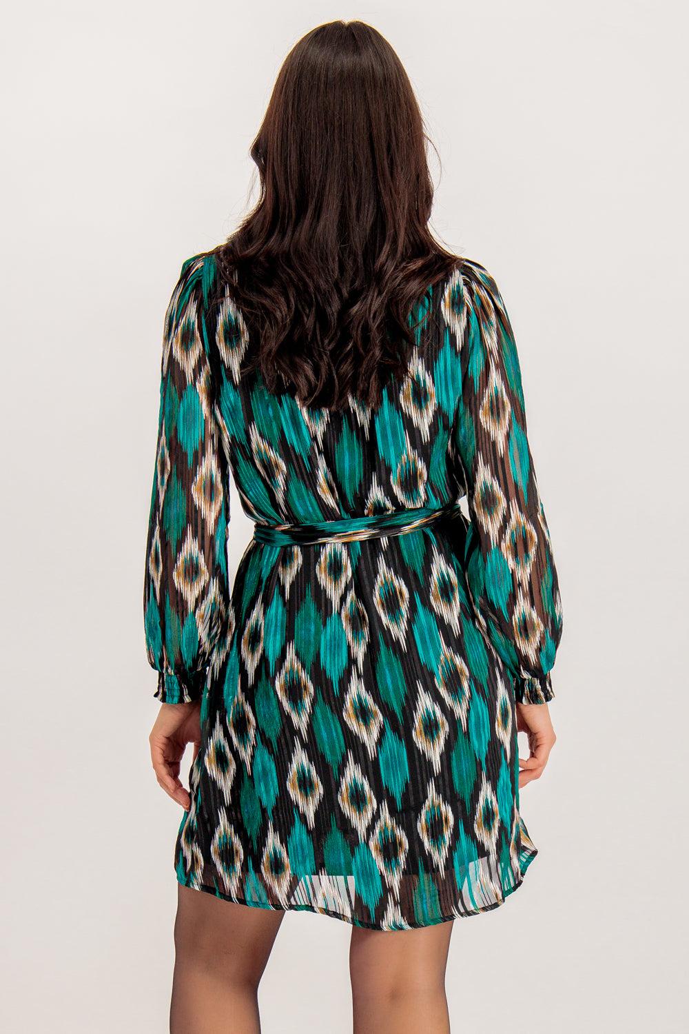 Born Edna V-Neck Belted Dress