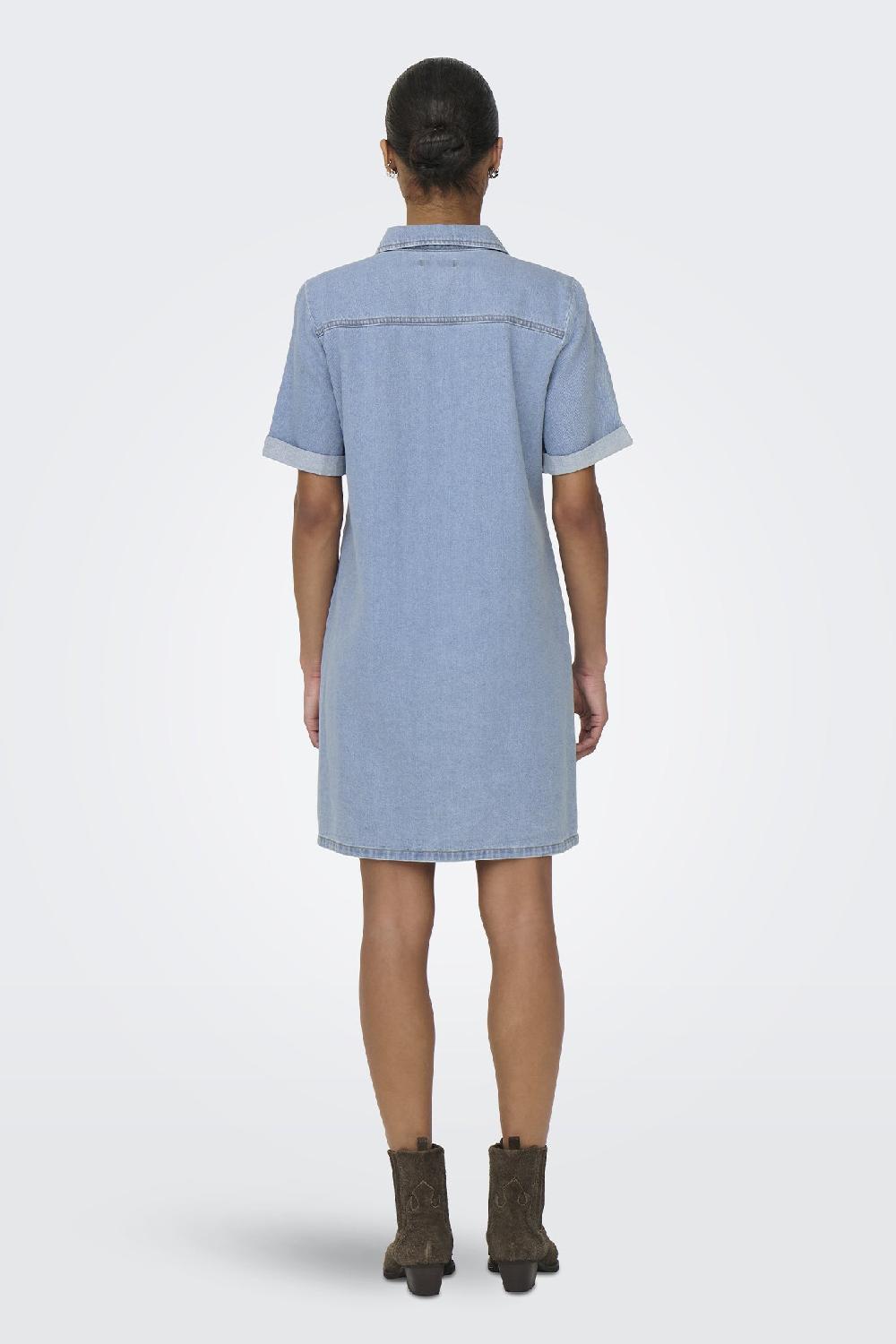 Born Esmee Light Blue Button Front Dress