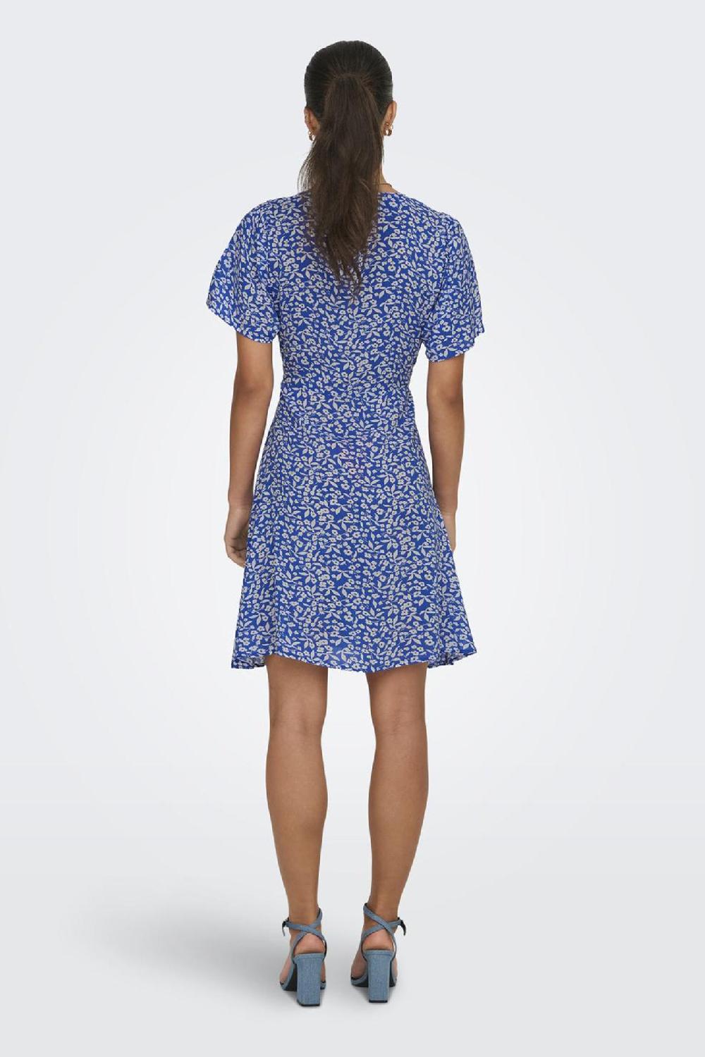 Born Evida Blue Floral Print Mini Dress
