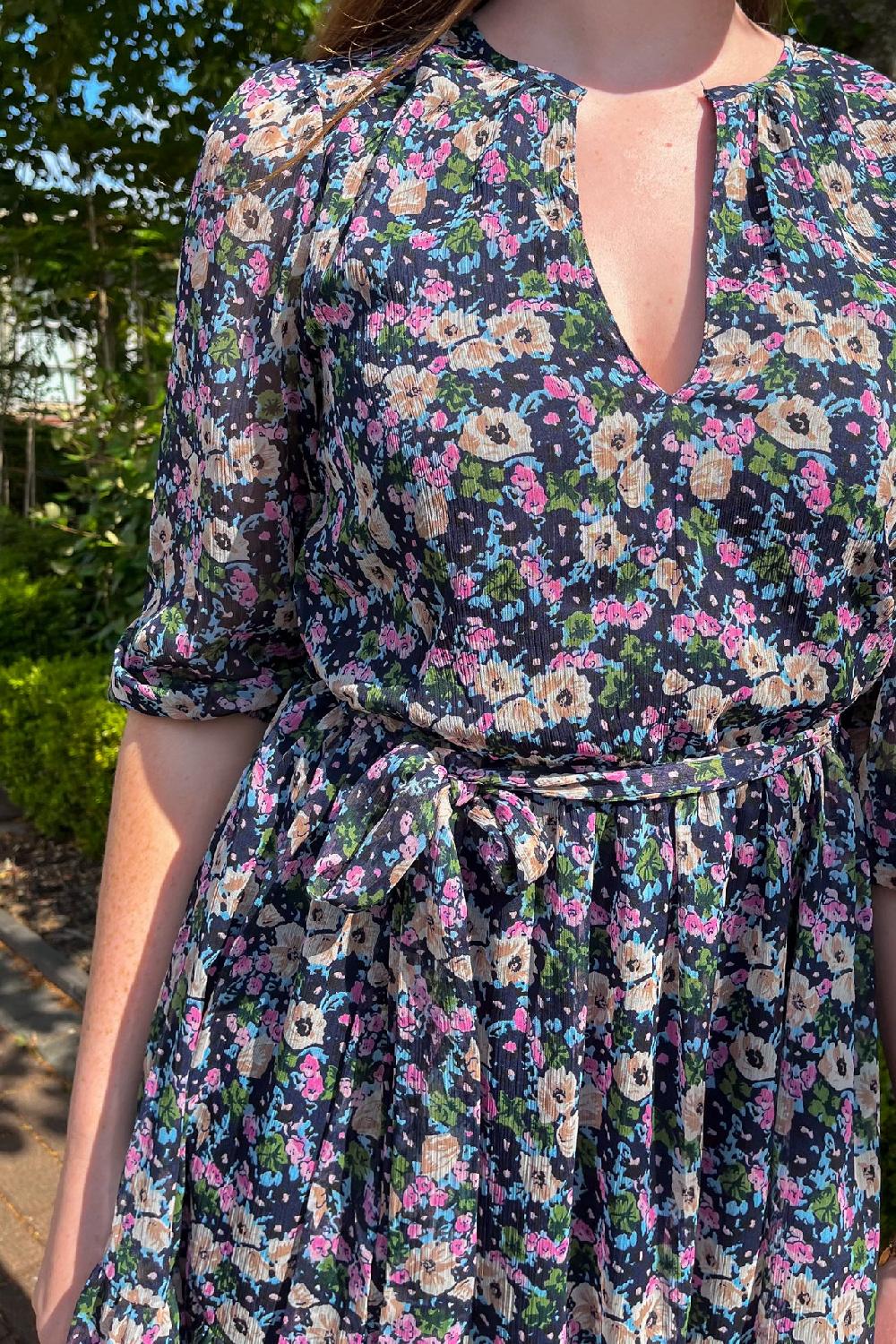 Born Falia Short Navy Dress