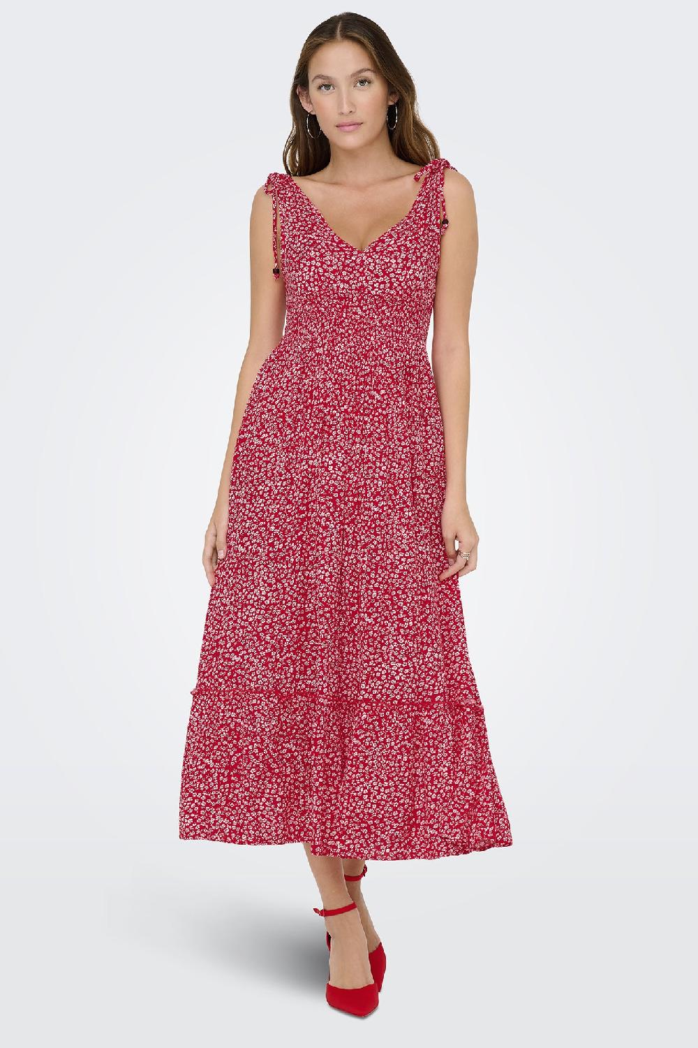 born Fernanda Red Floral Ditsy Dress