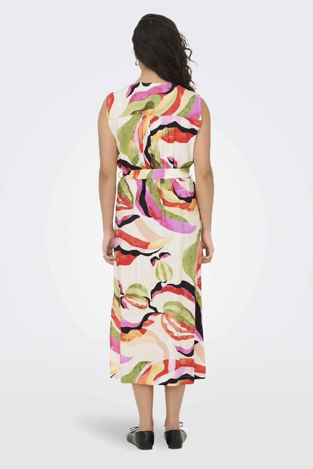 Born Lumi Multi Print Midi Dress