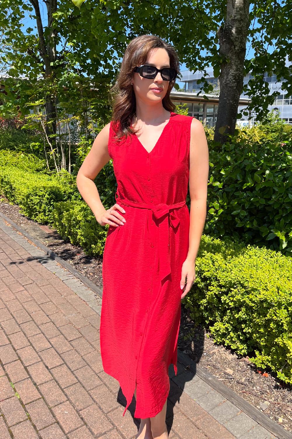 born Lumi Red Shirt Dress born Lumi Red Shirt Dress