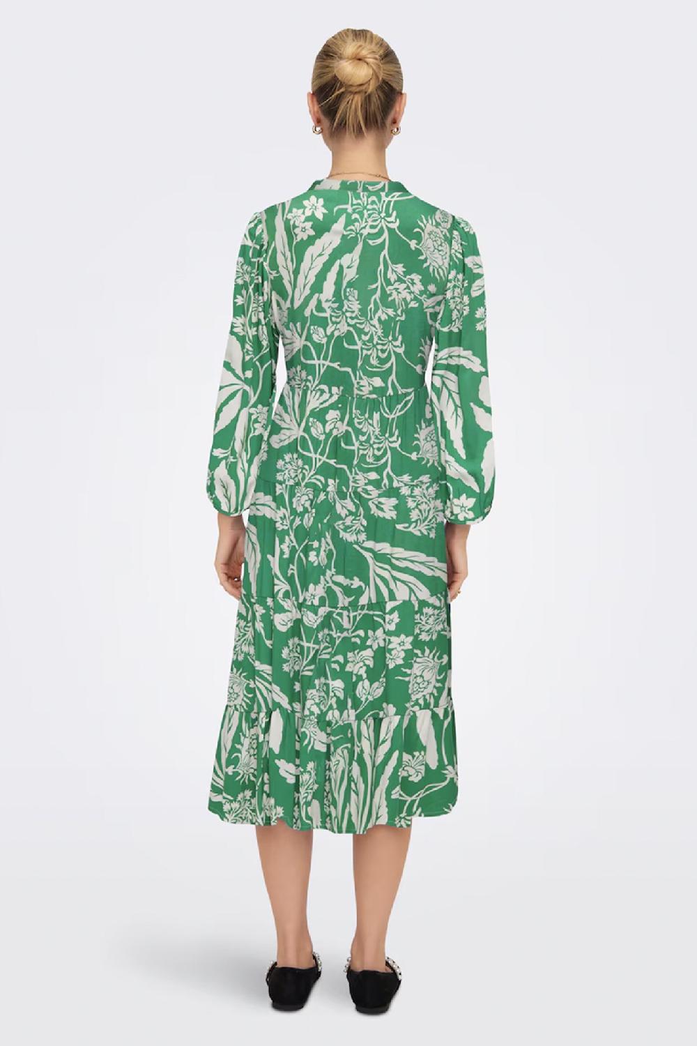 Born Milana Green Floral Midi Dress