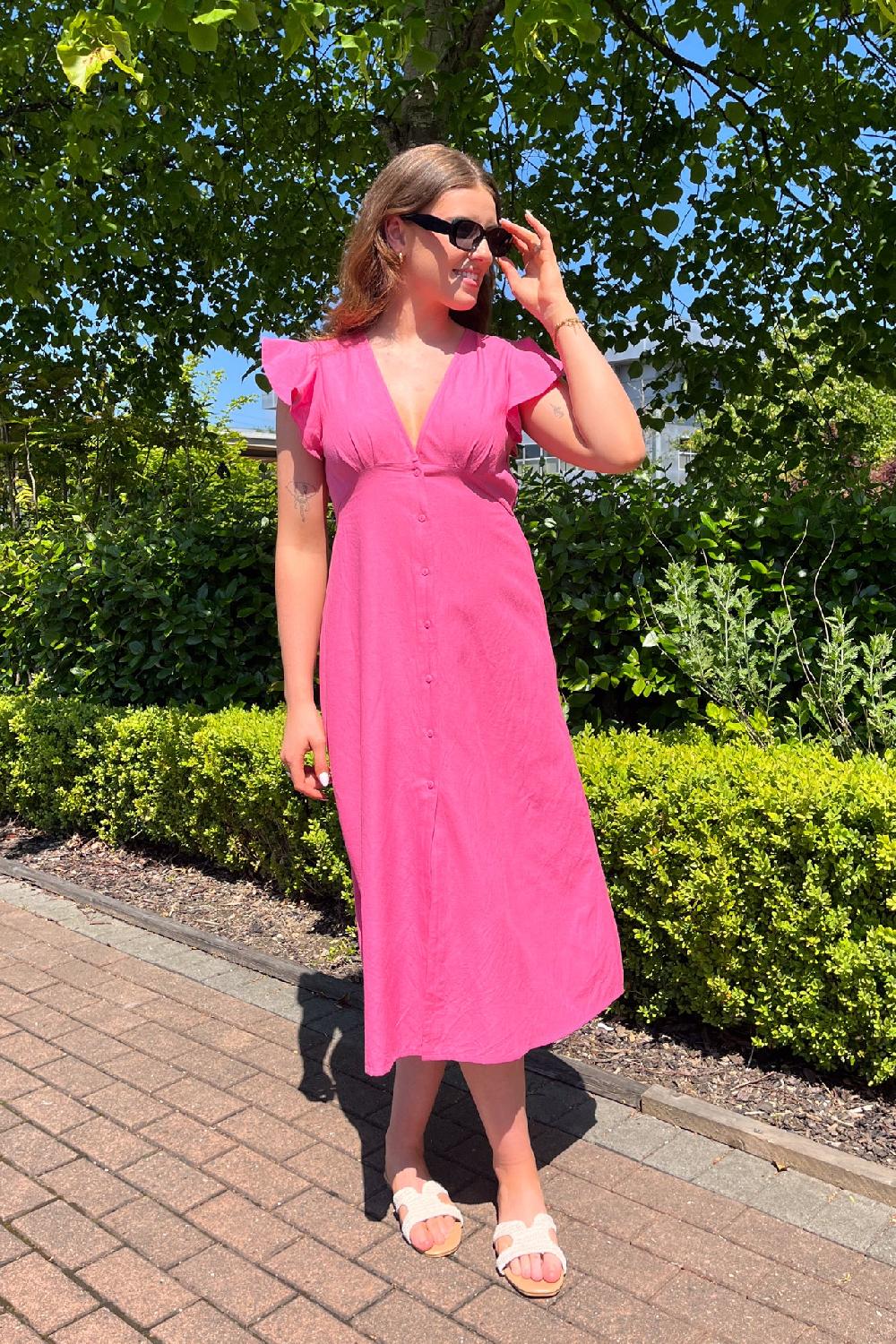 born Nelo Sangria Sunset Pink Dress