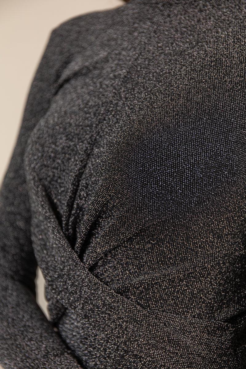 Born Queen Pewter Grey Glitter Dress