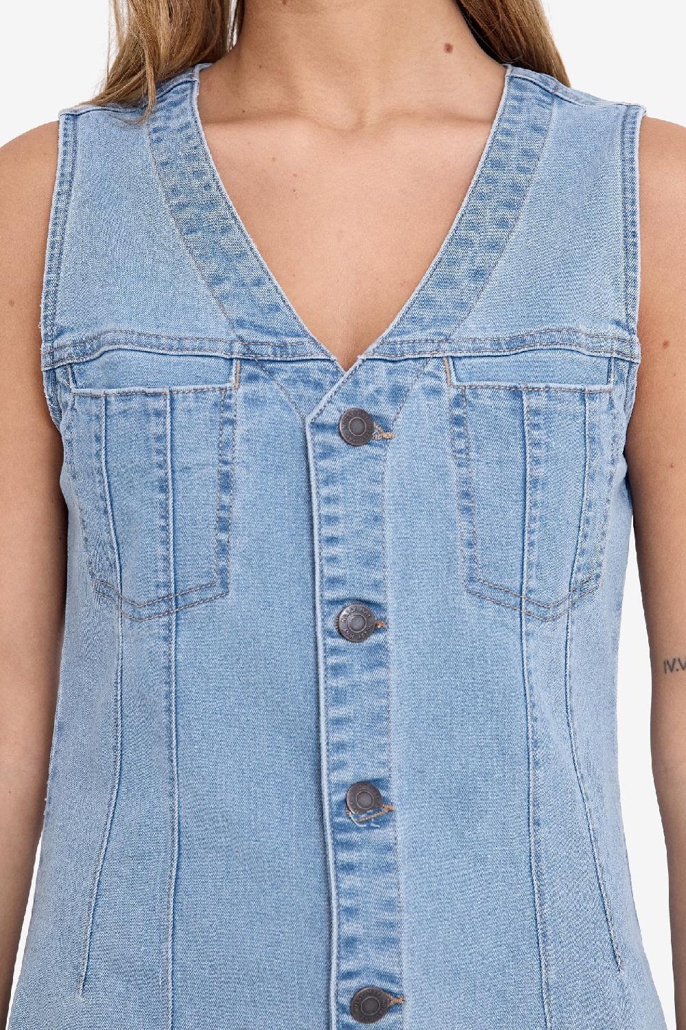 Born Rikka Light Blue Denim Dress