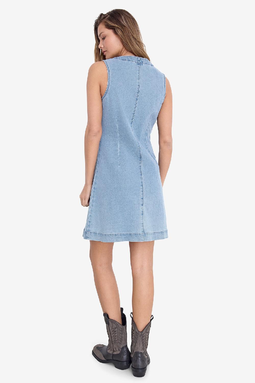 Born Rikka Light Blue Denim Dress