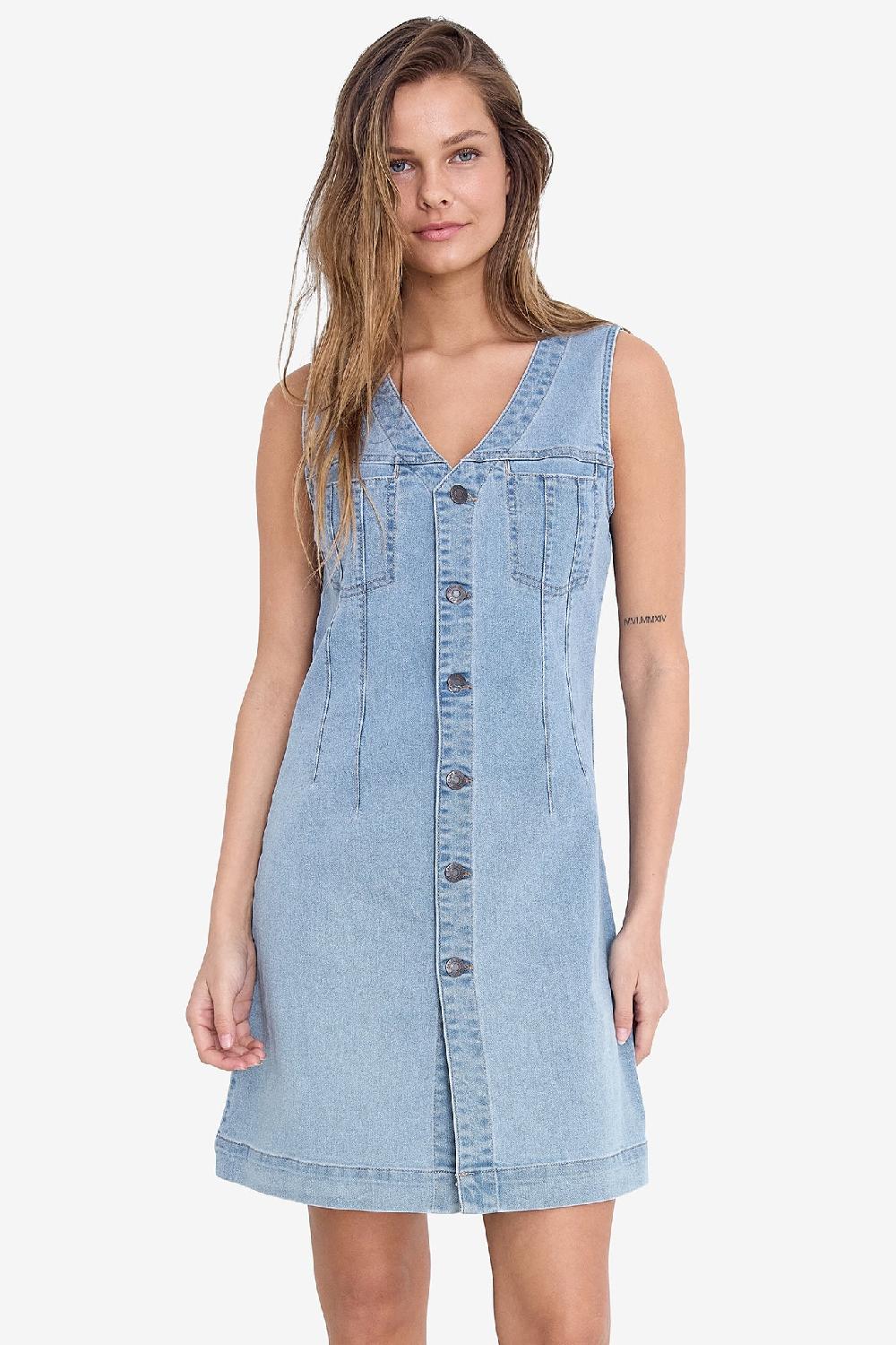 born Rikka Light Blue Denim Dress