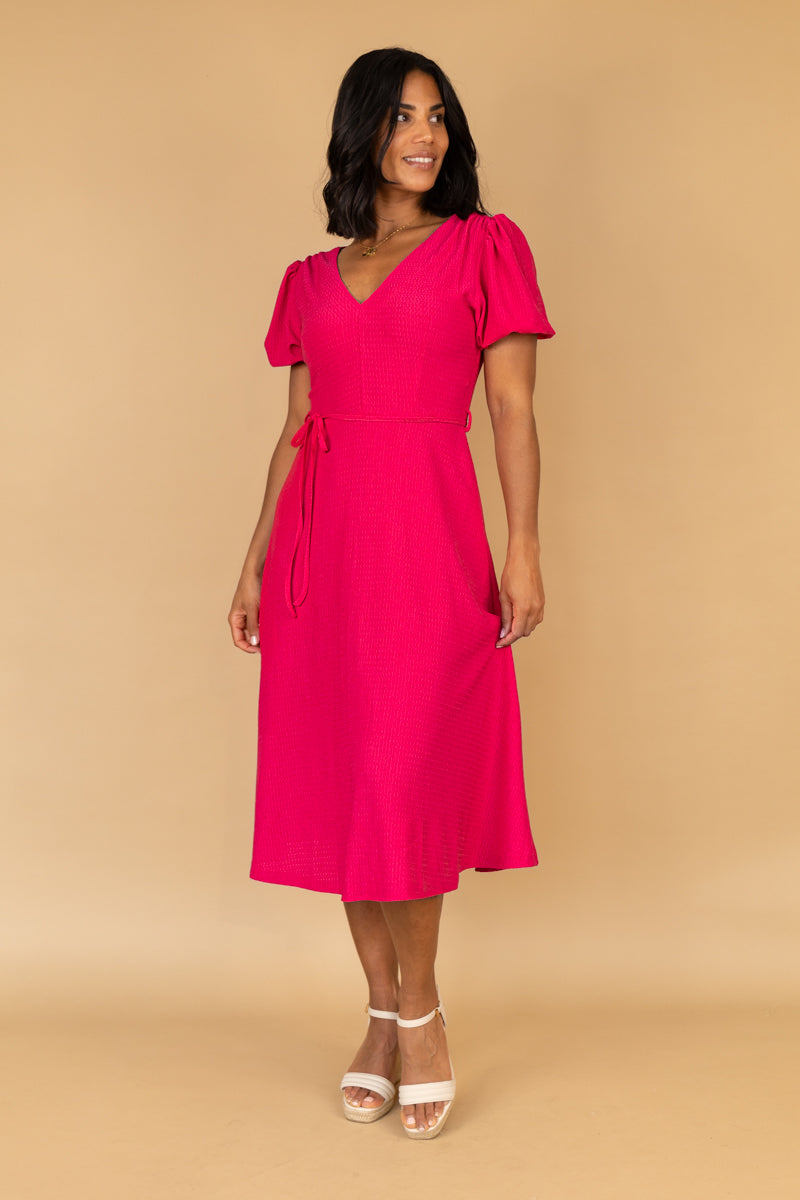 born Roxy Cerise Pink Midi Dress