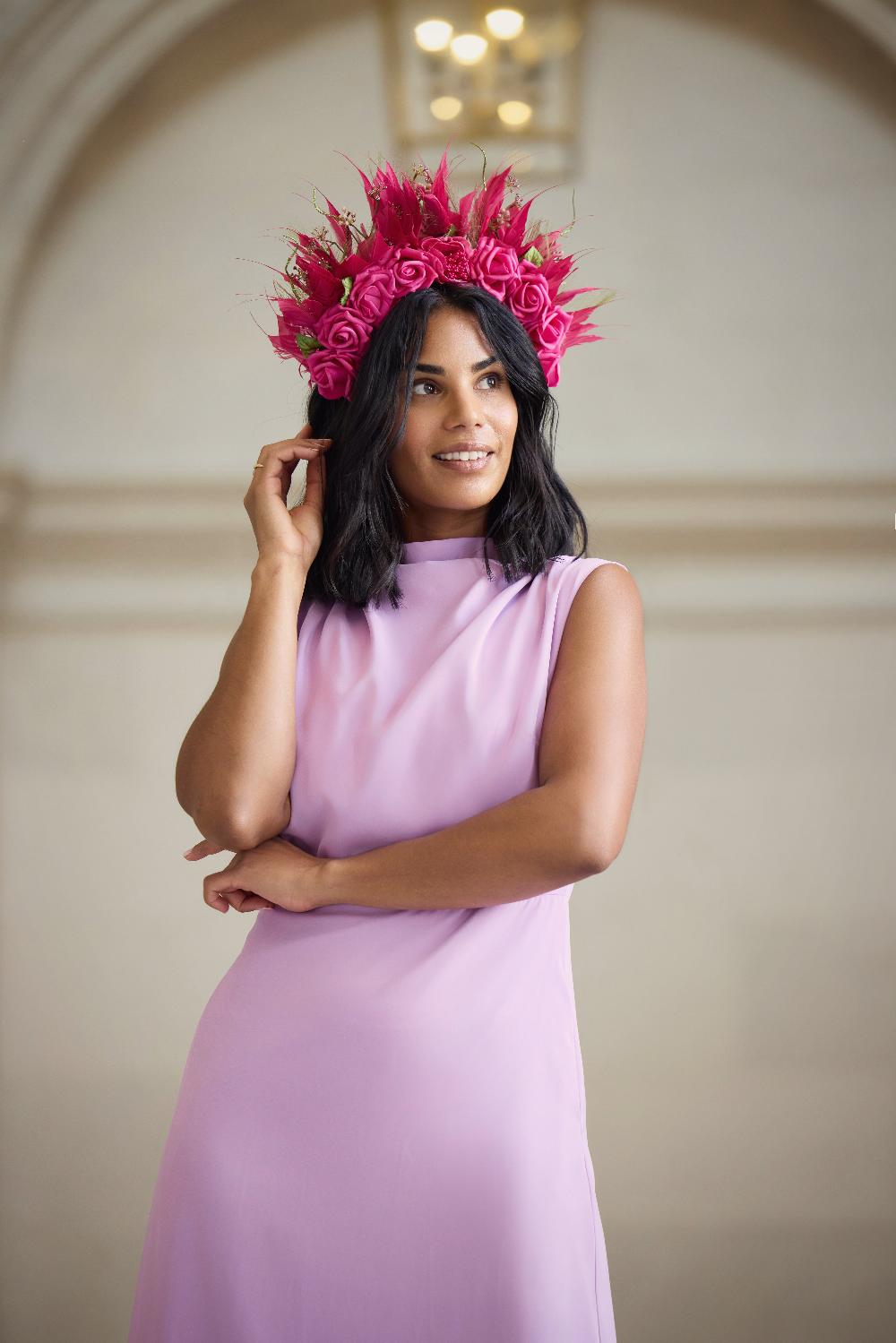 Born Thea Lilac Midi Dress