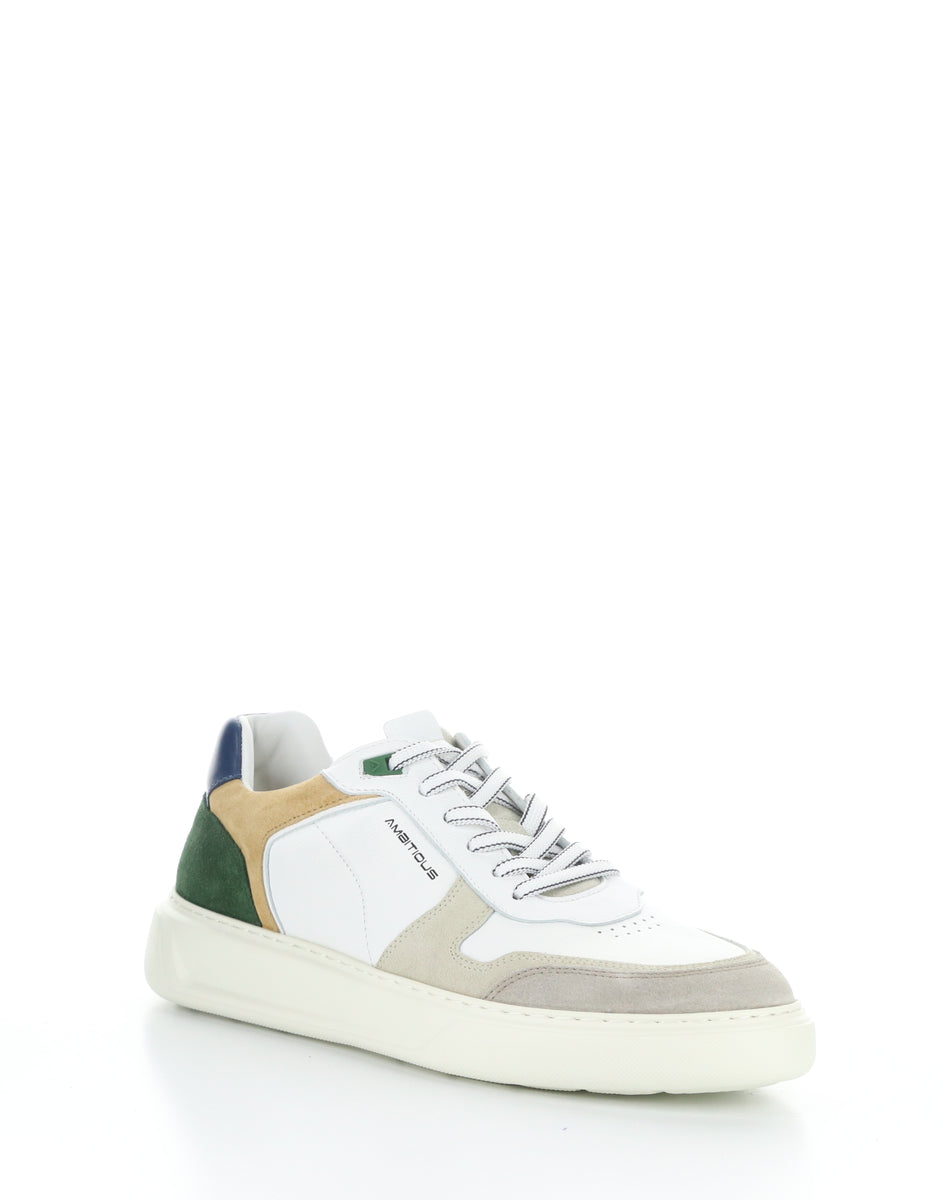 bos. & co. 13449 11201AM BEIGE/OFFWHT/GRN Round Toe Shoes