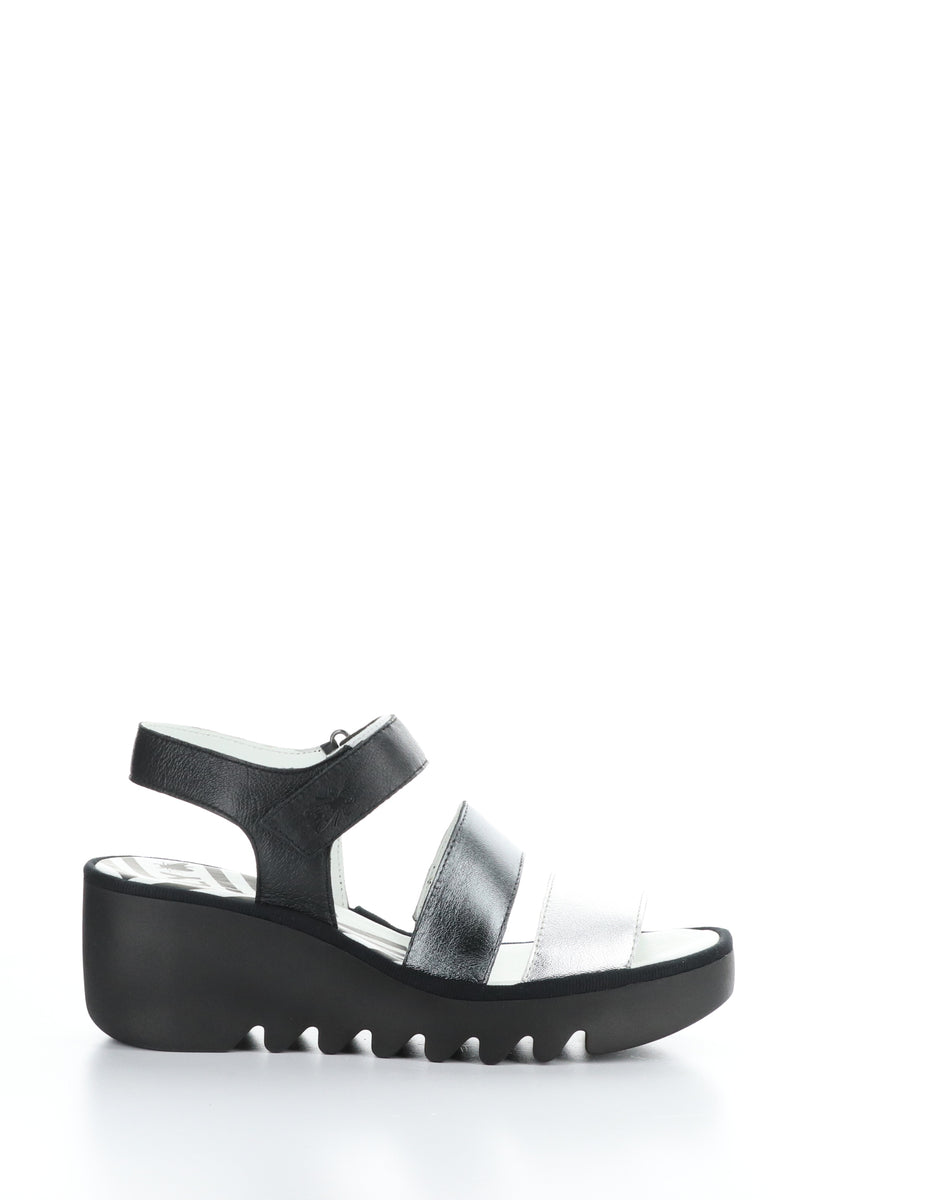 Bos. & Co. BEXY575FLY 007 SILVER/GRAPH/BLK Velcro Sandals