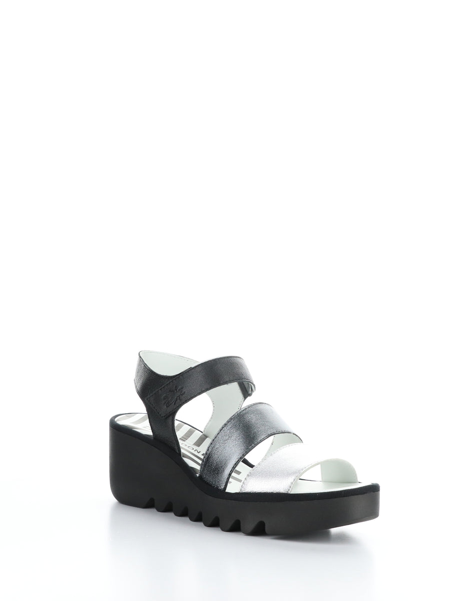 bos. & co. BEXY575FLY 007 SILVER/GRAPH/BLK Velcro Sandals