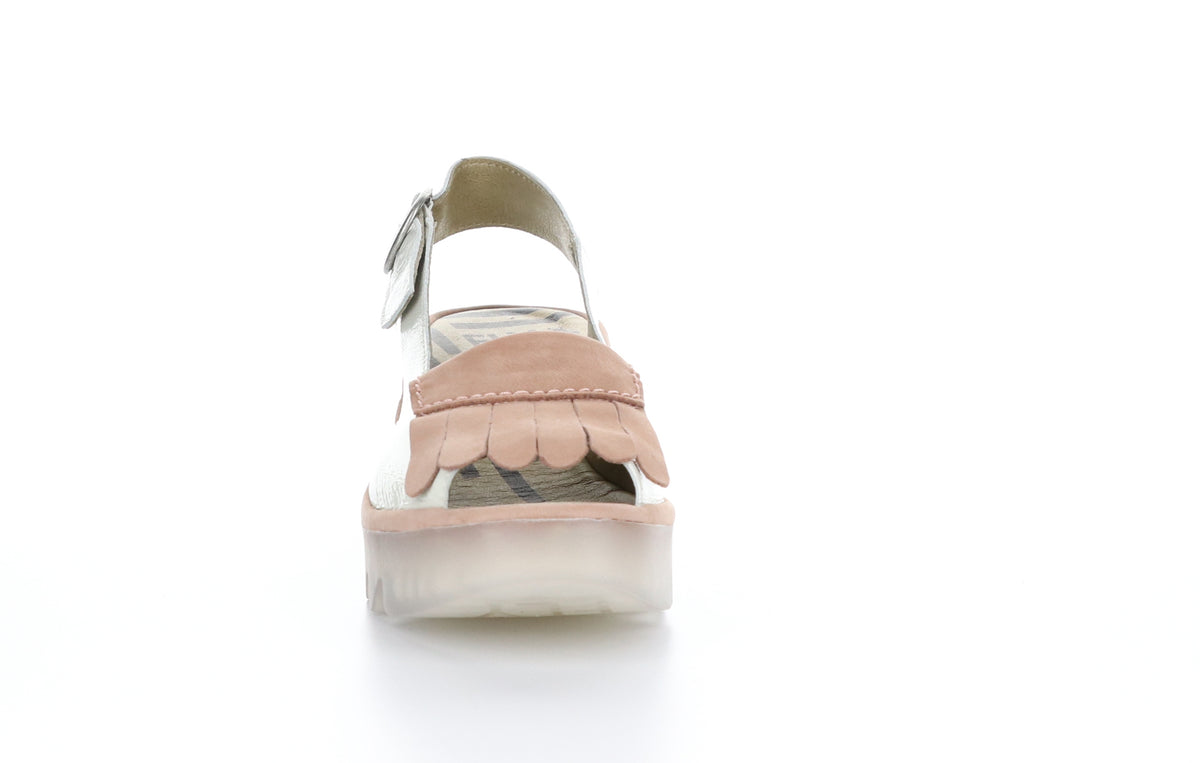 Bos. & Co. BIND303FLY Luxor/Cupido Offwhite/Pink Sling-Back Sandals