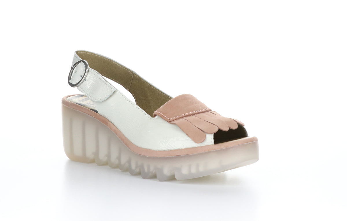 bos. & co. BIND303FLY Luxor/Cupido Offwhite/Pink Sling-Back Sandals