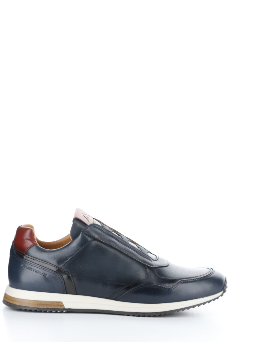 Bos. & Co. 13505 NAVY COMBI Elasticated Shoes