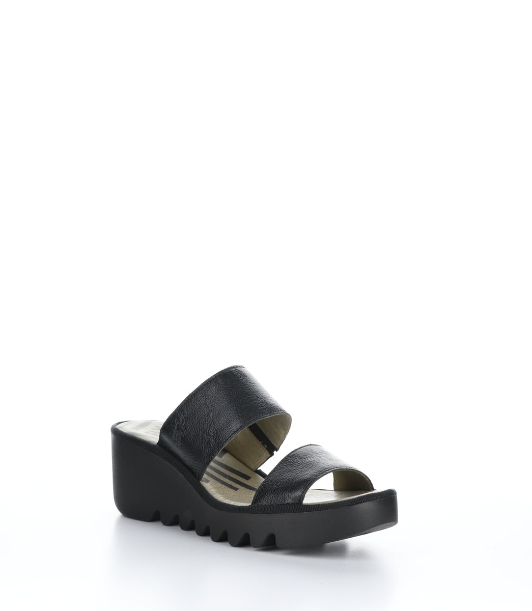 bos. & co. BESY357FLY BLACK Wedge Sandals
