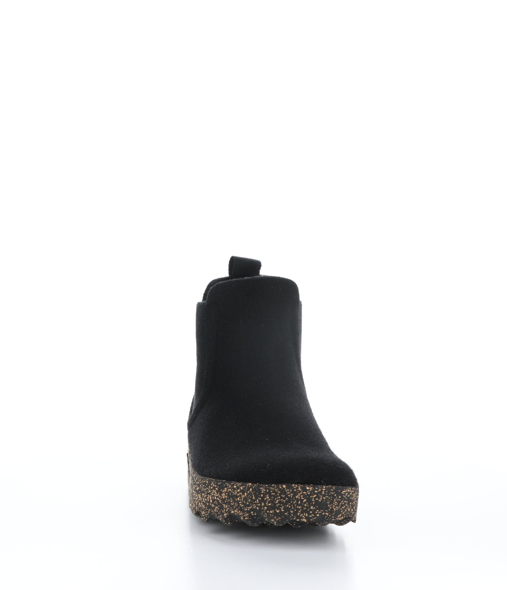 Bos. & Co. CAIA090ASPM Black Round Toe Boots