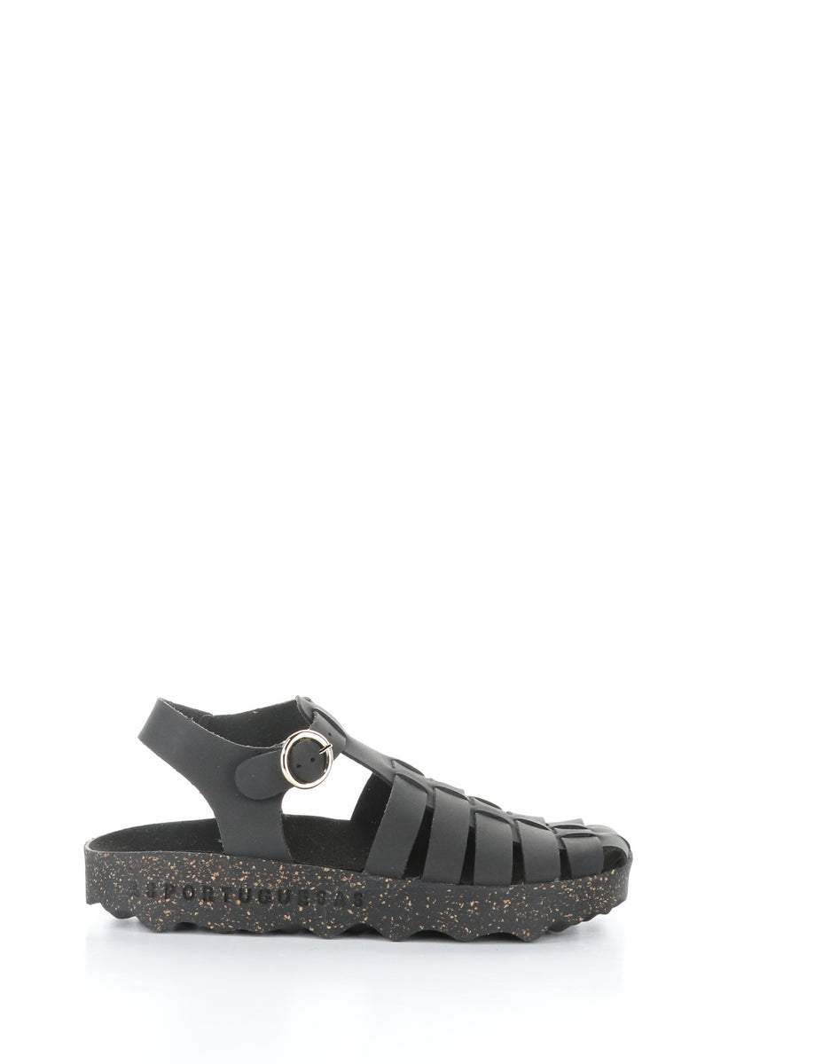 Bos. & Co. CALIX277ASP 000 BLACK Round Toe Sandals