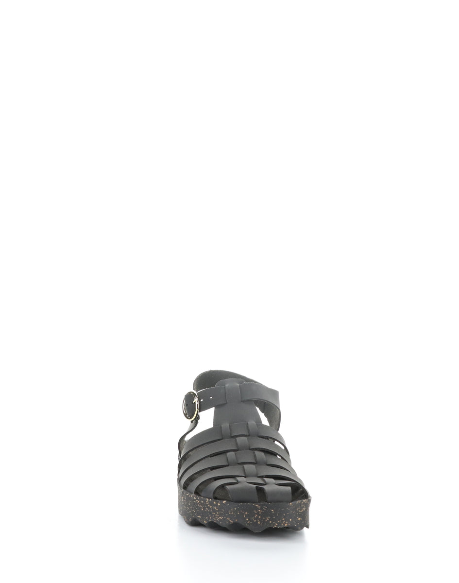 Bos. & Co. CALIX277ASP 000 BLACK Round Toe Sandals