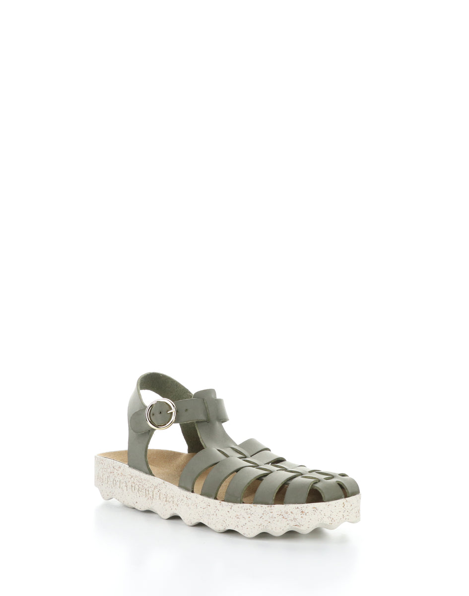 bos. & co. CALIX277ASP 005 KHAKI Round Toe Sandals