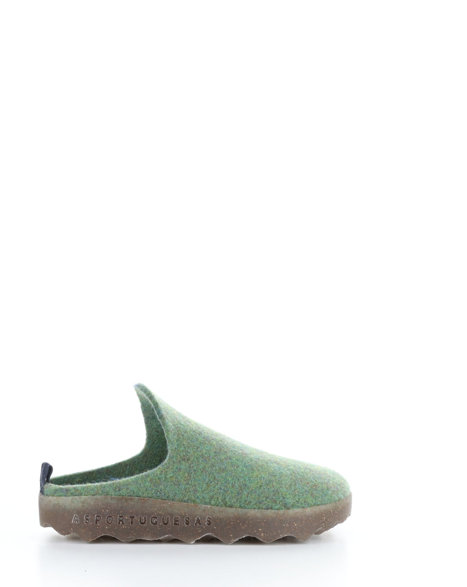 Bos. & Co. COME023ASP Green Slip-on Mules