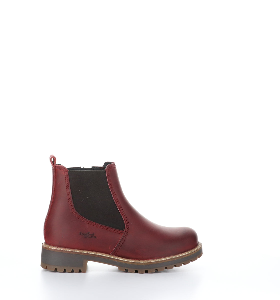 Bos. & Co. CORRA Red Zip Up Ankle Boots