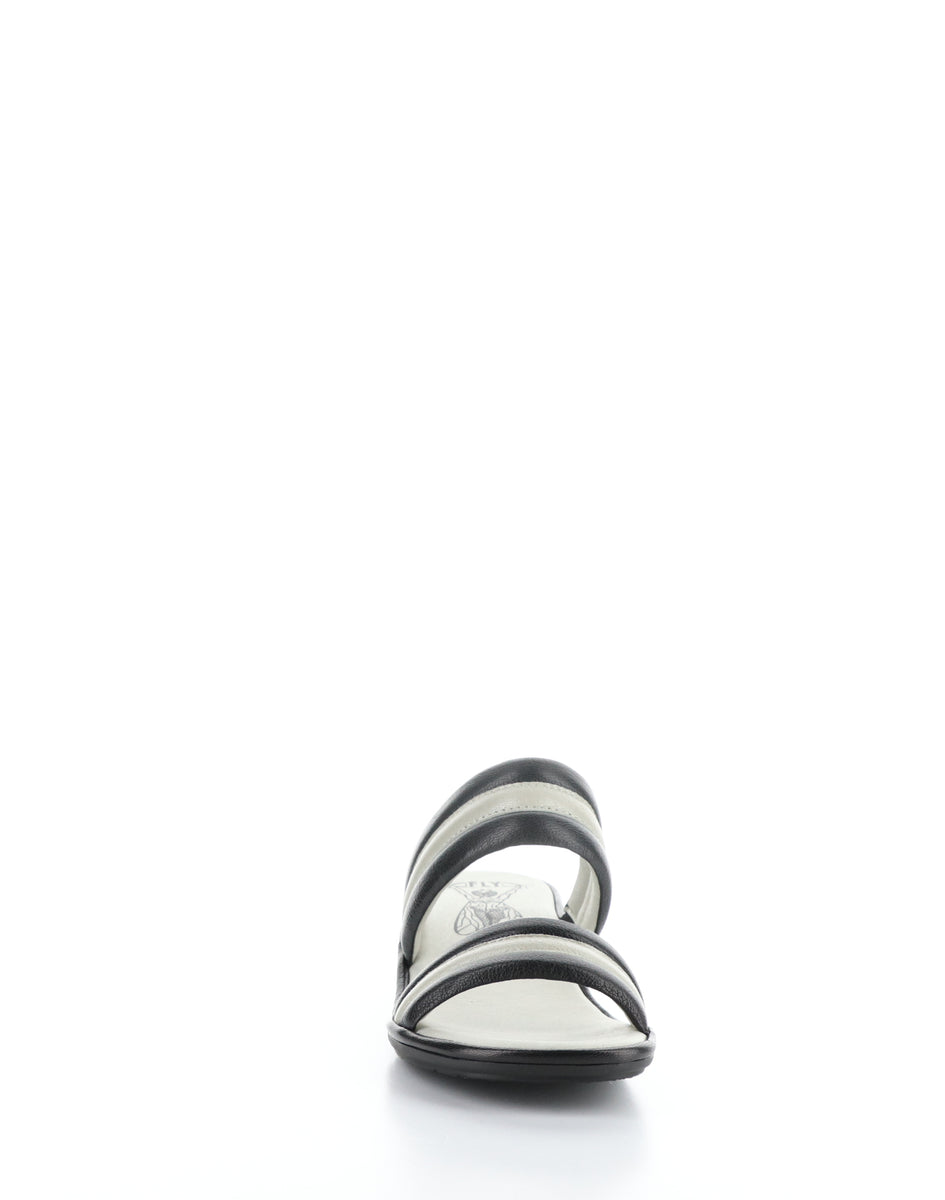 Bos. & Co. EITY580FLY 003 BLACK/SILVER Slip-on Sandals