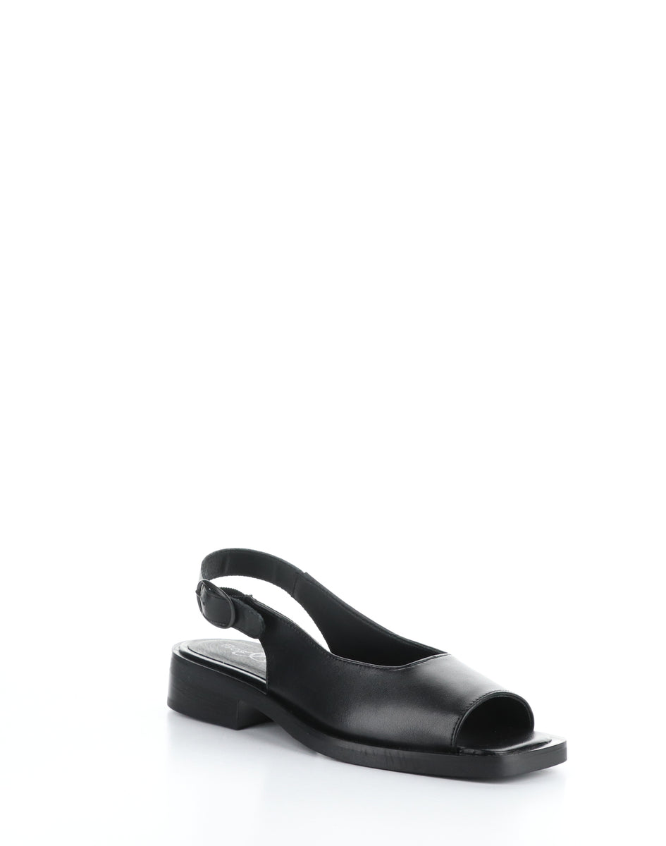 bos. & co. ELENA BLACK Square Toe Sandals