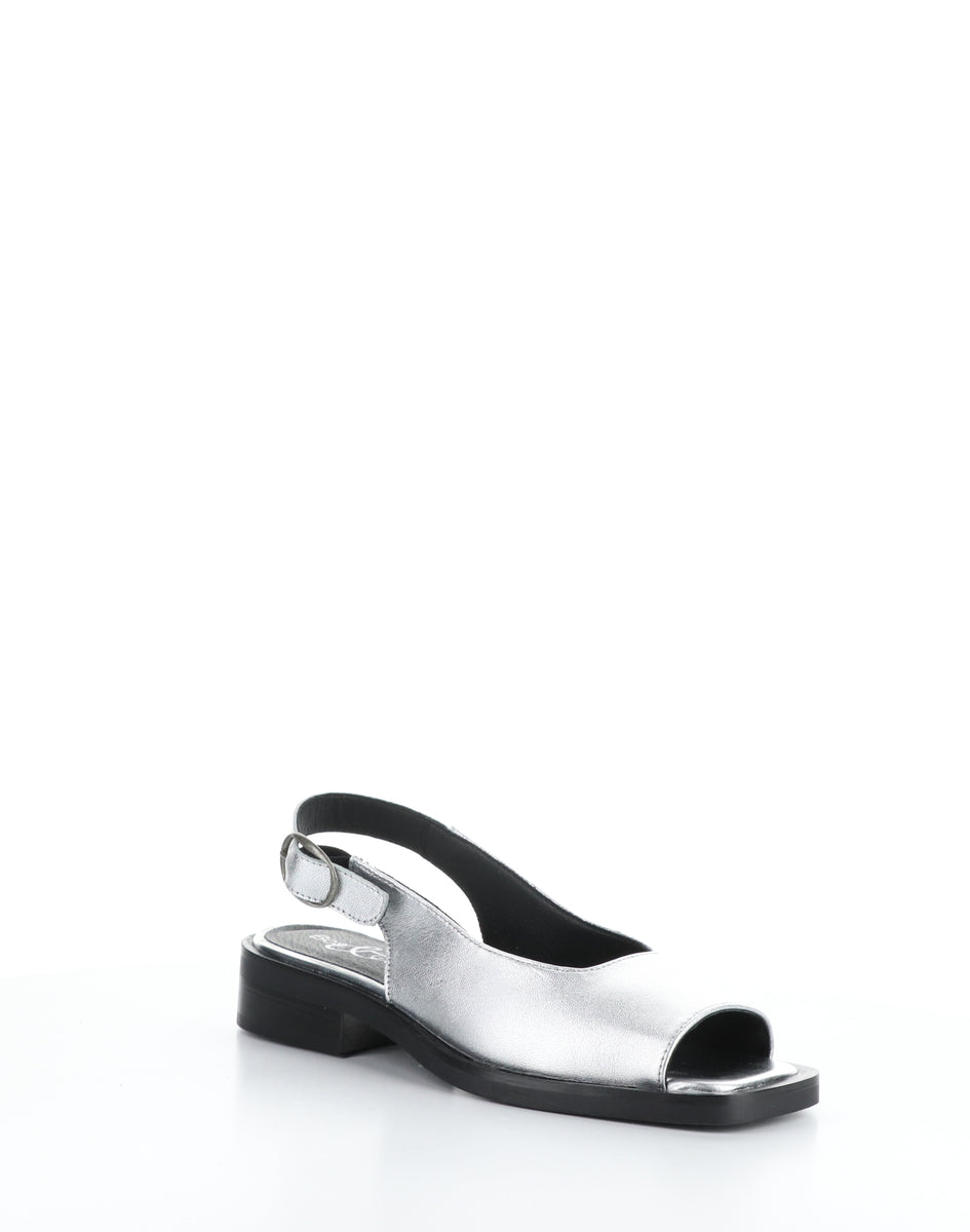 bos. & co. ELENA SILVER Square Toe Sandals