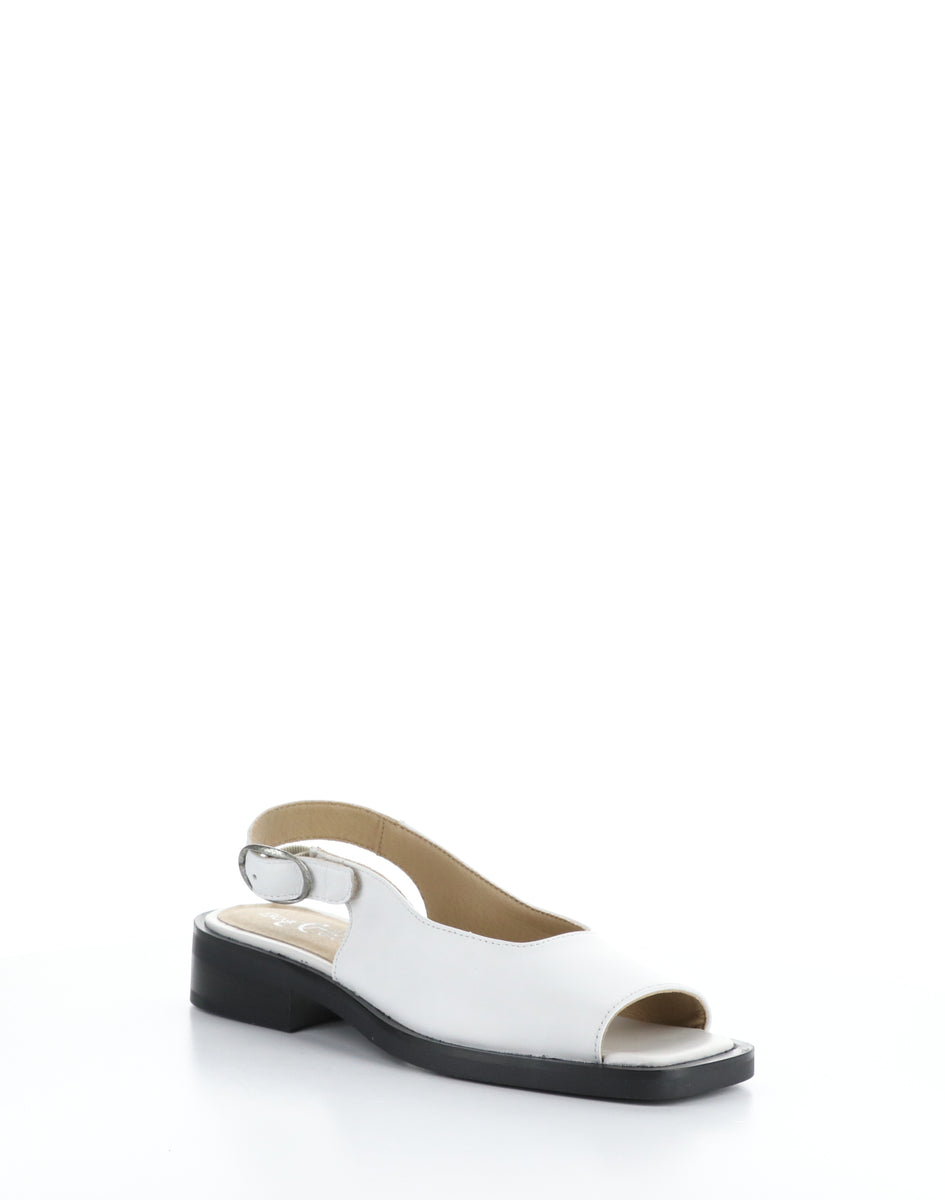 bos. & co. ELENA WHITE Square Toe Sandals