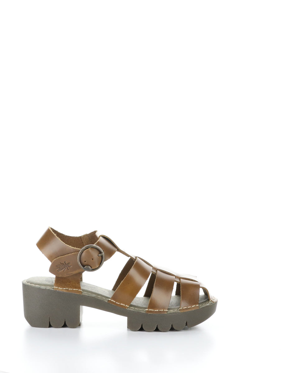 Bos. & Co. EMME511FLY 011 CAMEL Round Toe Sandals