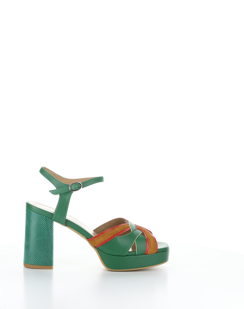 Bos. & Co. EZUI240FLY 002 EMERALD Round Toe Sandals