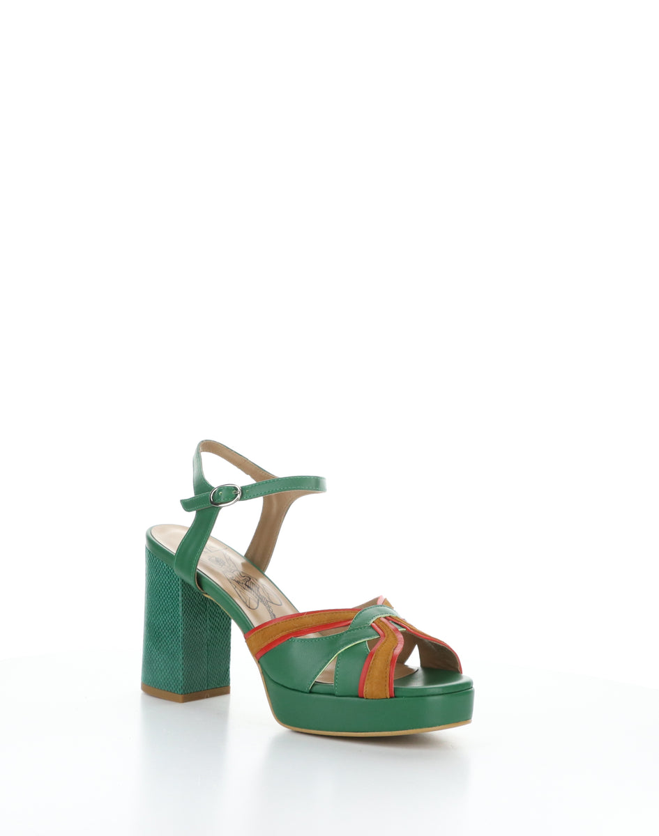 bos. & co. EZUI240FLY 002 EMERALD Round Toe Sandals